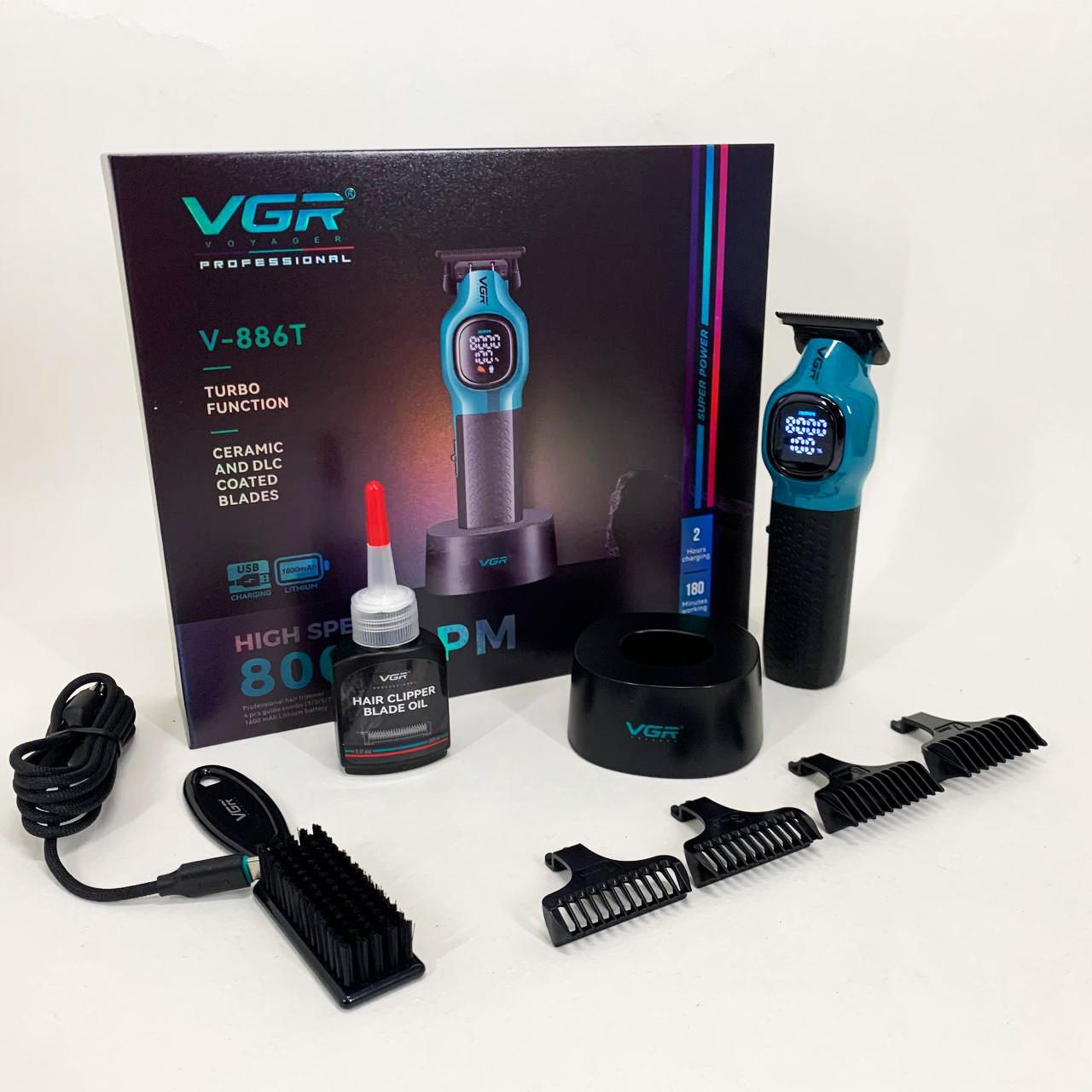 Тример для стрижки волосся VGR V886T — 8000 об/хв, керамічне лезо та 200 хв автономії - Зображення 4