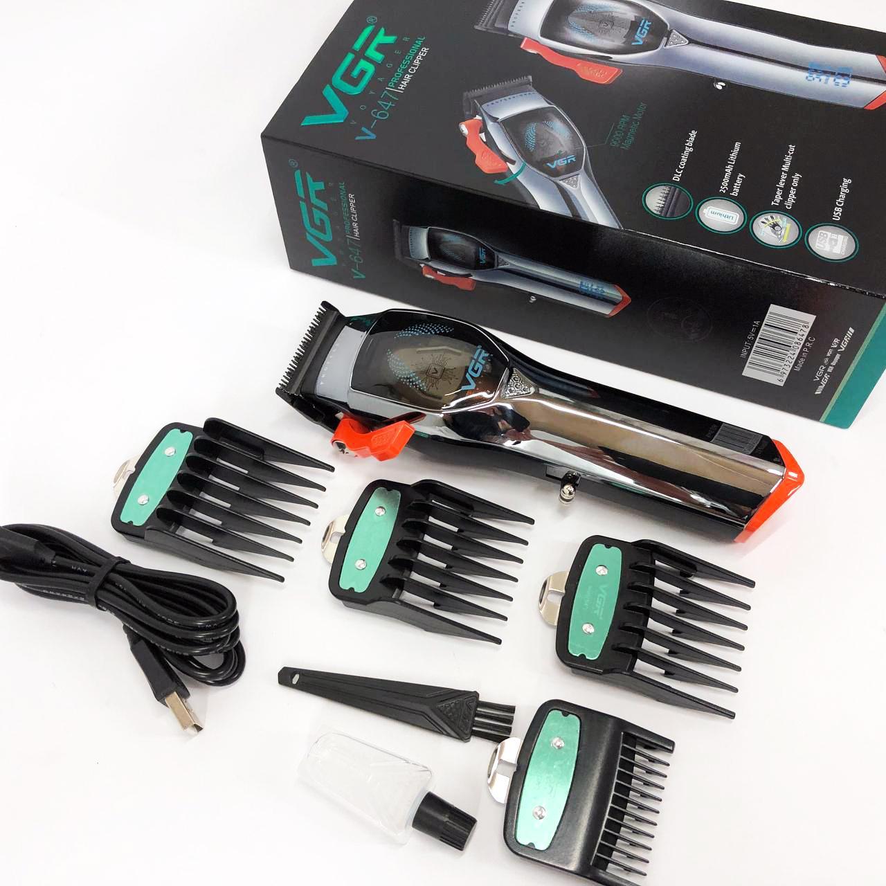 Машинка для стрижки VGR V-647 — 100 хв роботи, USB‑C та LED-дисплей - Зображення 8