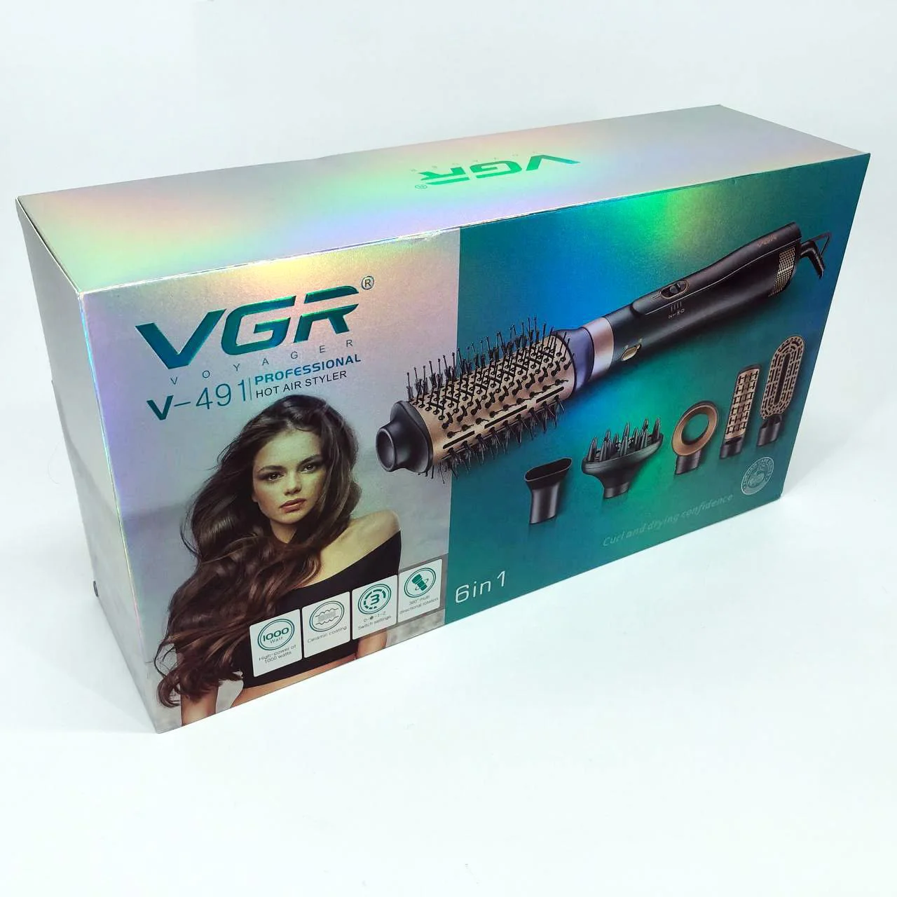 Фен-стайлер VGR V-491 6-в-1 — 1000 Вт, професійна укладка - Зображення 17