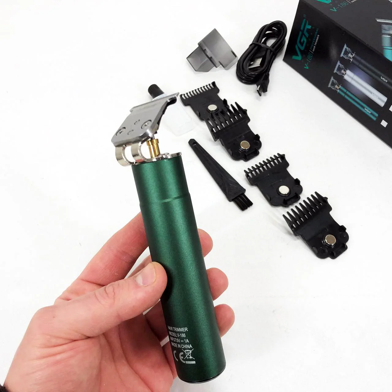 Машинка для стрижки VGR V-186 — акумуляторний тример T-ніж, 180 хв роботи - Зображення 5