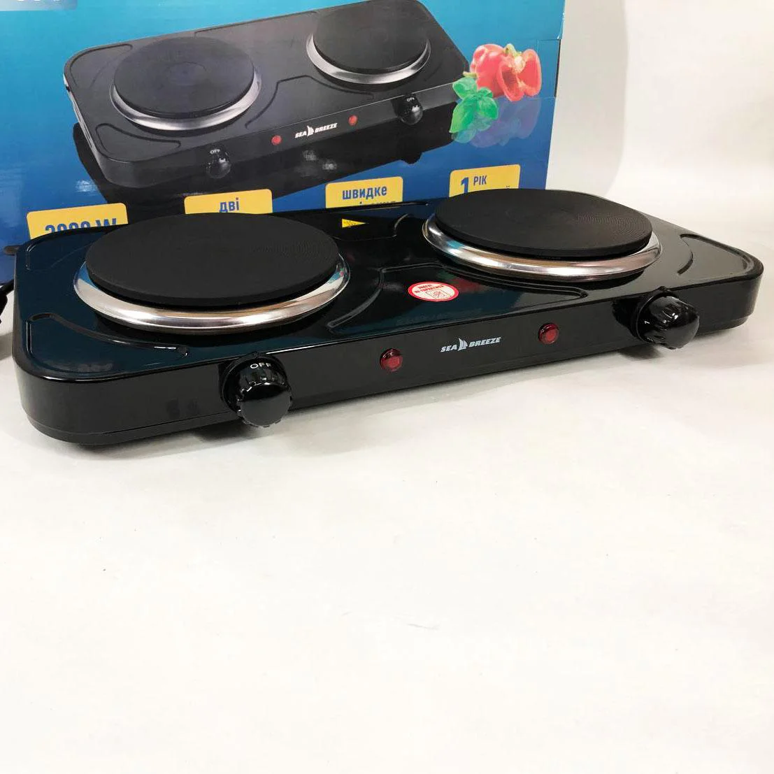 Настільна плита електрична Sea Breeze SB-064 2000 Вт, зручний помічник на кухні. - Зображення 5