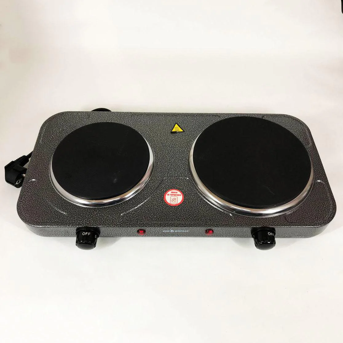 Настільна плита електрична Sea Breeze SB-065 2500 Вт, подвійна конфоркова для зручного приготування їжі. - Зображення 8