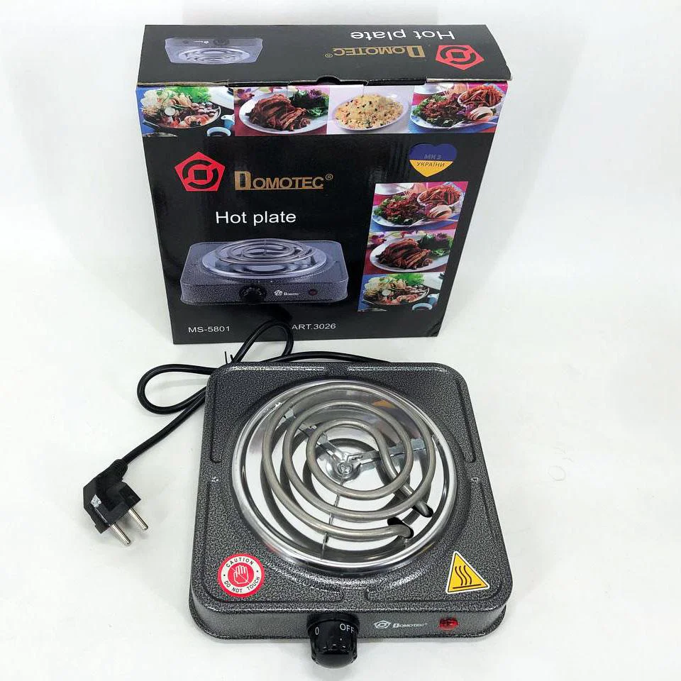 Електроплита спіральна Domotec MS-5801 — компактне рішення для приготування їжі в будь-якому місці - Зображення 15