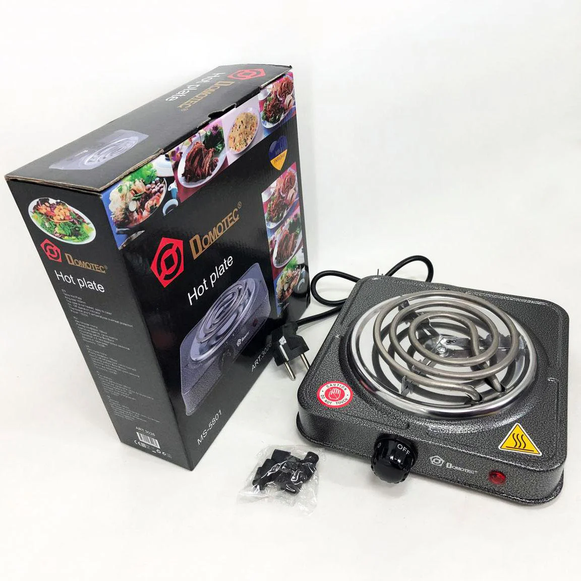 Електроплита спіральна Domotec MS-5801 — компактне рішення для приготування їжі в будь-якому місці - Зображення 12