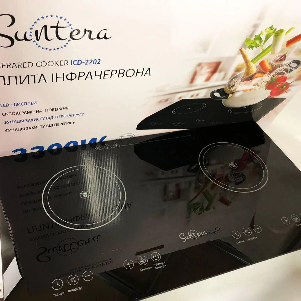 Електроплита велика індукційна Suntera ICD-2202 2200 Вт для зручного та безпечного приготування їжі. - Зображення 6