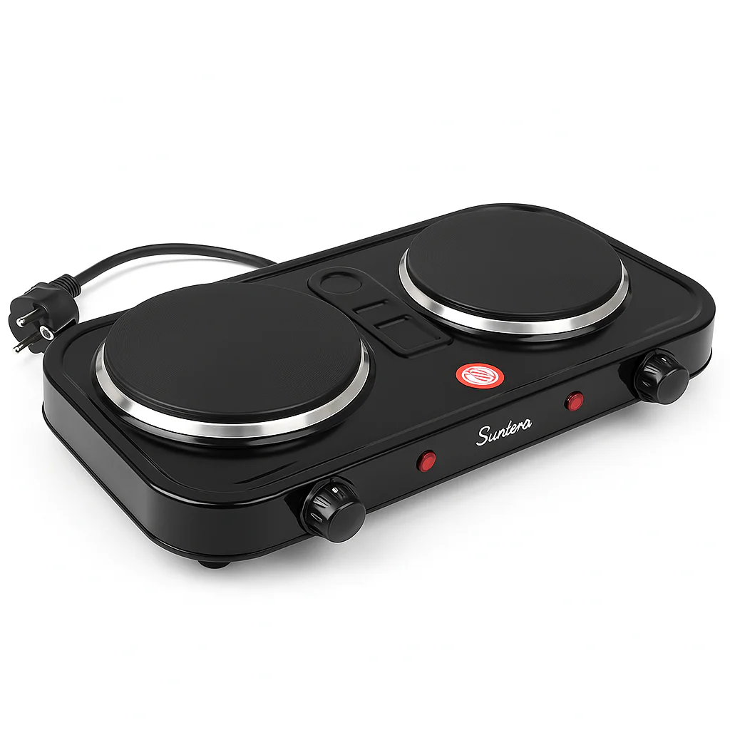 Плита електрична Suntera DP-1925 з двома конфорками для швидкого приготування їжі. - Зображення 7