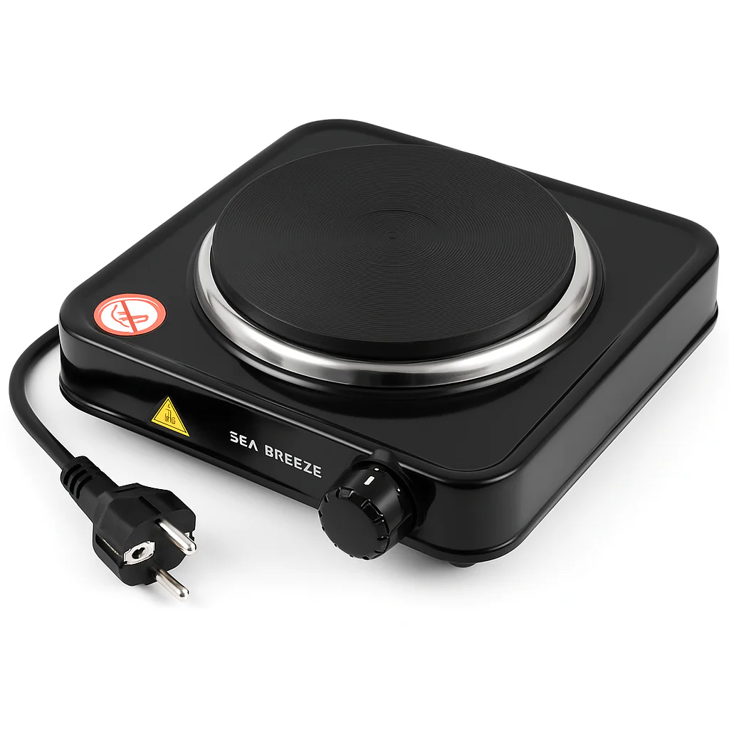 Настільна плита електрична Sea Breeze SB-061 1000 Вт, компактна переносна для зручності на кухні. - Зображення 11