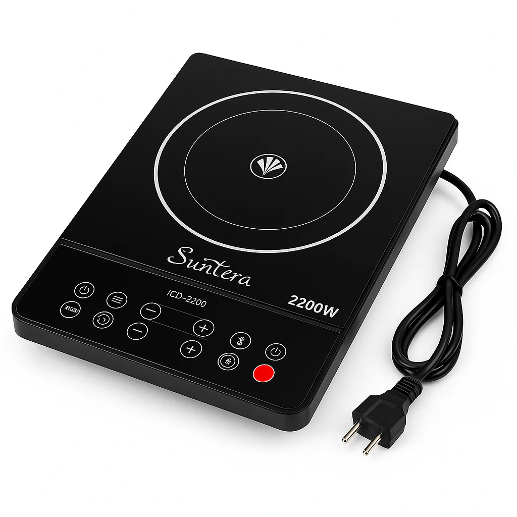 Плитка індукційна Suntera ICD-2200 з LED дисплеєм та склокерамічною поверхнею для зручного приготування їжі. - Зображення 7