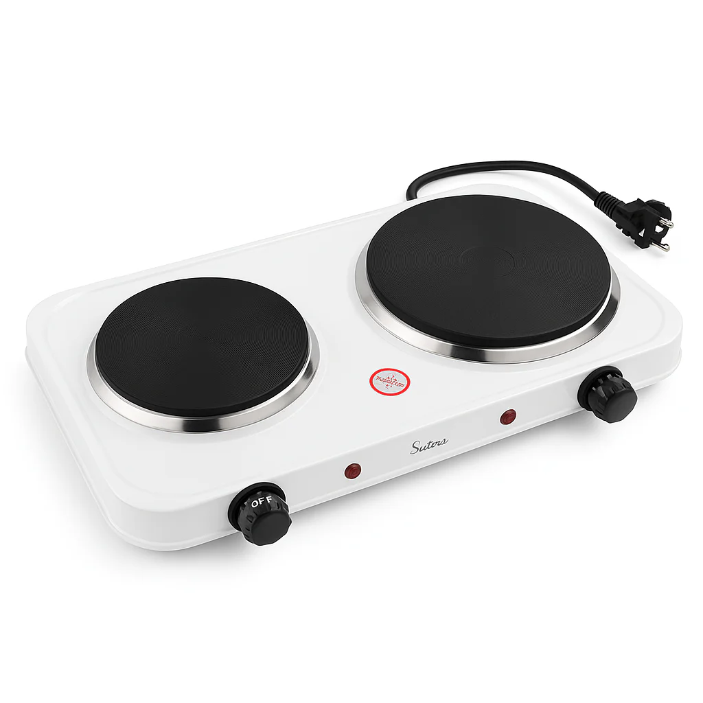 Плитка електрична Suntera DP-1935W з 2 конфорками для швидкого приготування їжі в будь-яких умовах. - Зображення 6