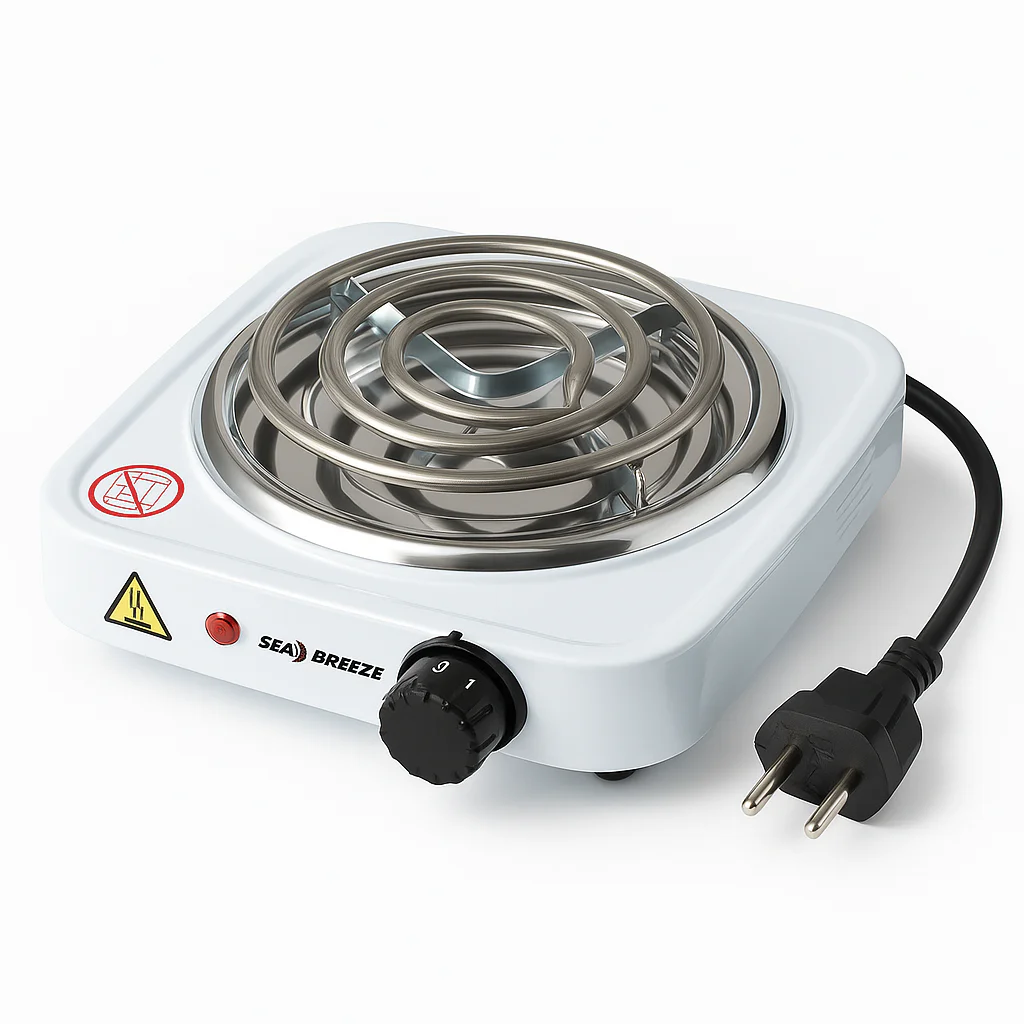 Настільна плита електрична Sea Breeze SB-062 1000 Вт, компактний і зручний пристрій для приготування їжі та розпалювання вугілля. - Зображення 14