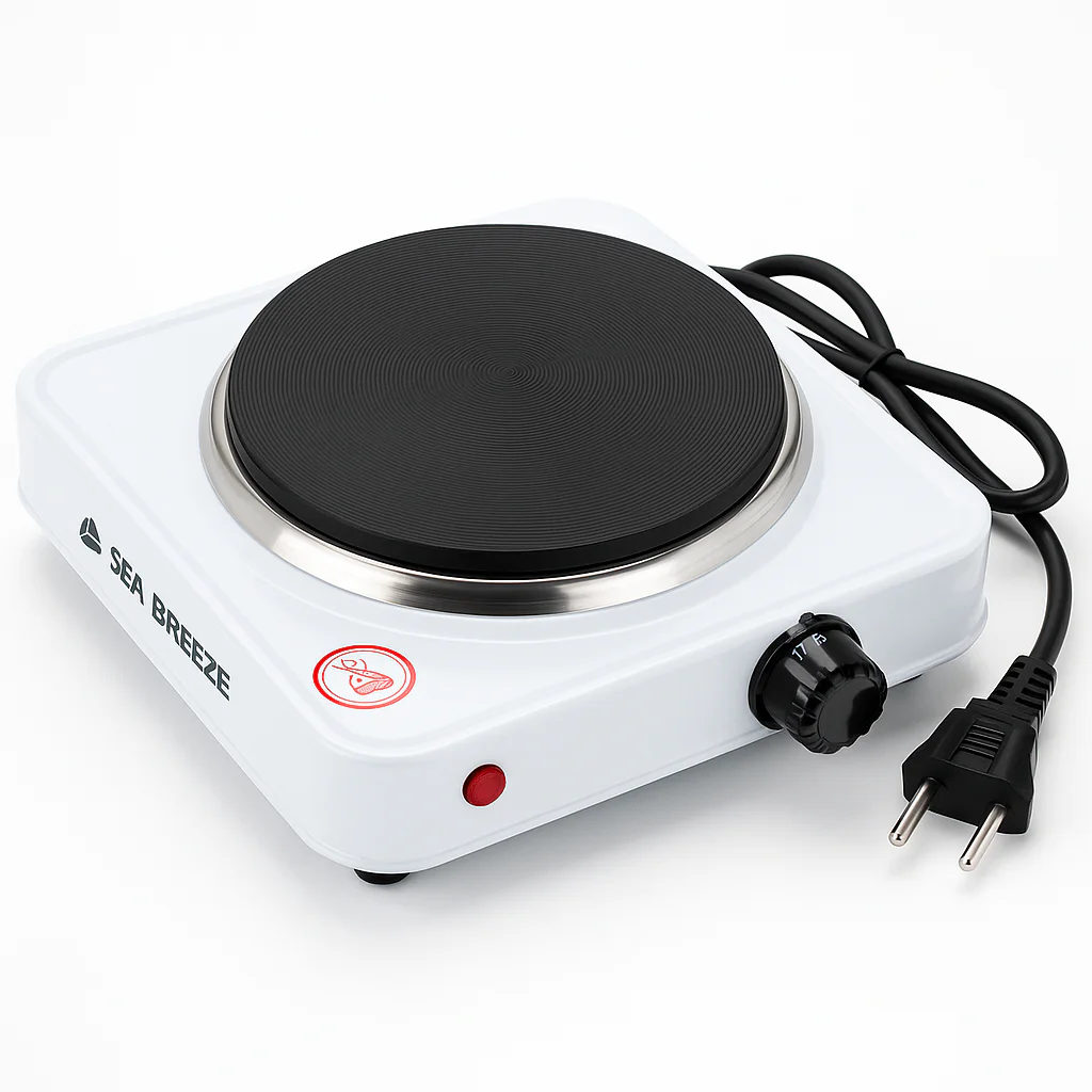 Настільна плита електрична Sea Breeze SB-060 з механічним управлінням та потужністю 1 кВт. - Зображення 12