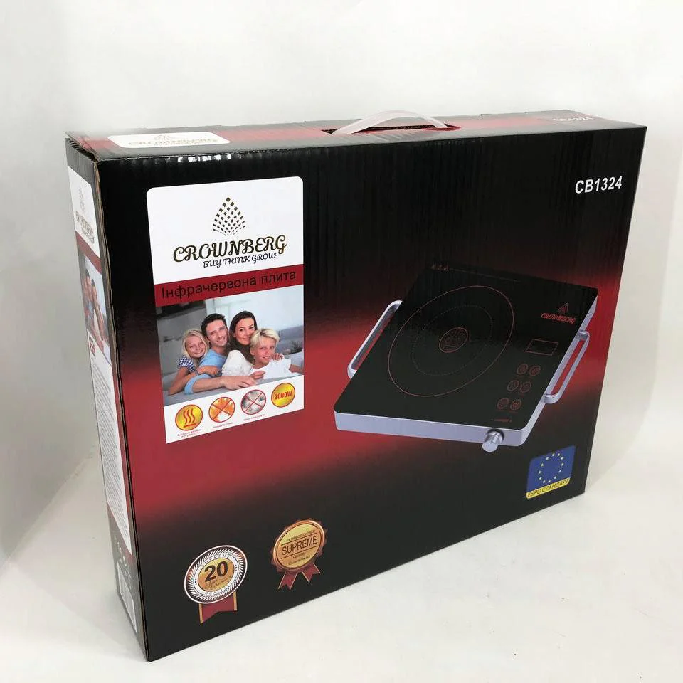 Плита настільна інфрачервона Crownberg CB-1324 для швидкого приготування страв до 500°C - Зображення 9