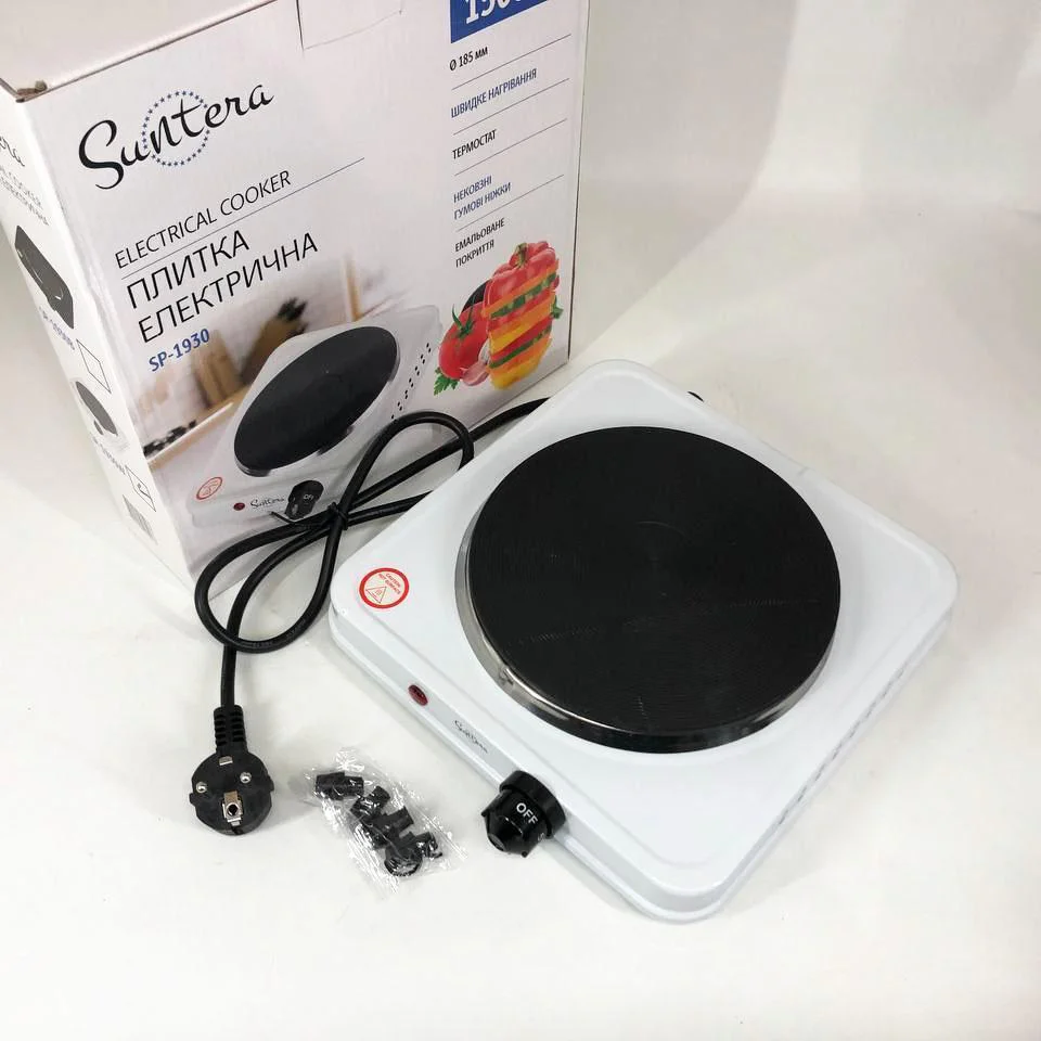Плита електрична Suntera SP-1930 з однією конфоркою для компактних кухонних просторів. - Зображення 5