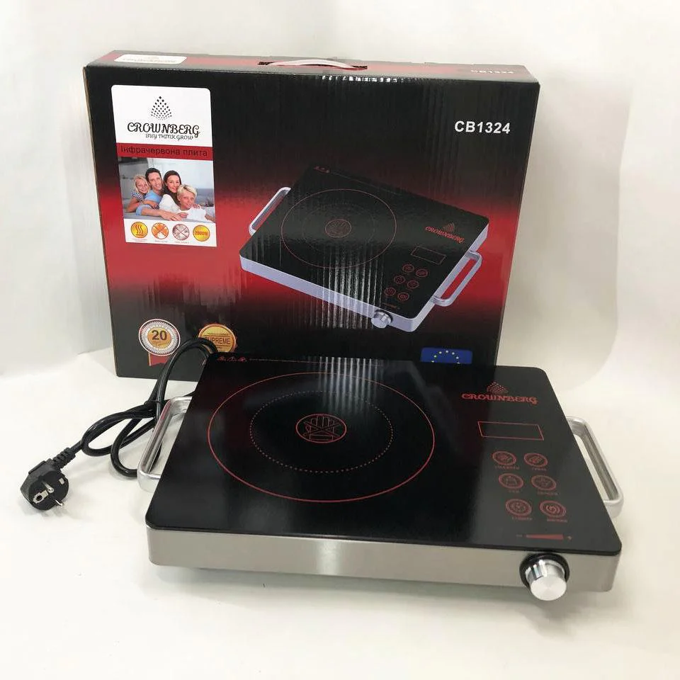 Плита настільна інфрачервона Crownberg CB-1324 для швидкого приготування страв до 500°C - Зображення 8