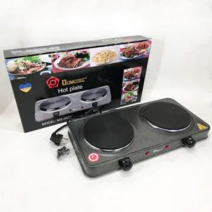 Електроплита Domotec MS-5822 2 конфорки для компактного приготування їжі вдома або на дачі