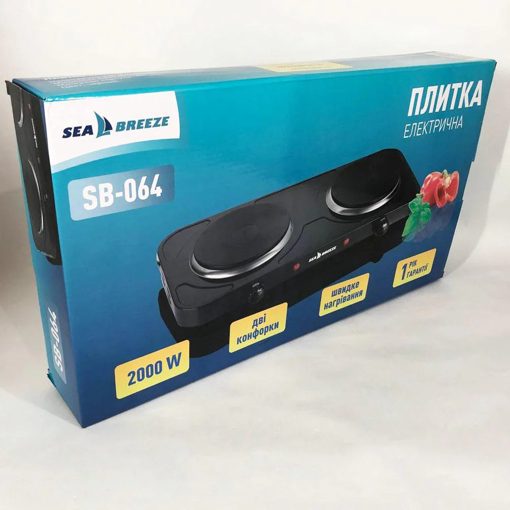 Настільна плита електрична Sea Breeze SB-064 2000 Вт, зручний помічник на кухні. - Зображення 11