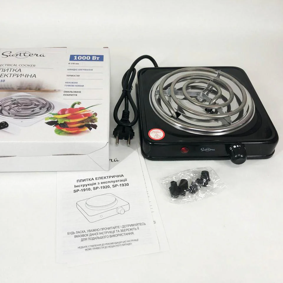 Плита електрична Suntera SP-1910 з однією конфоркою для швидкого приготування їжі. - Зображення 4