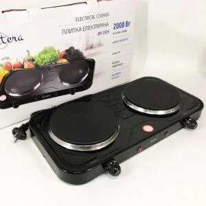 Плита електрична Suntera DP-1925 з двома конфорками для швидкого приготування їжі.