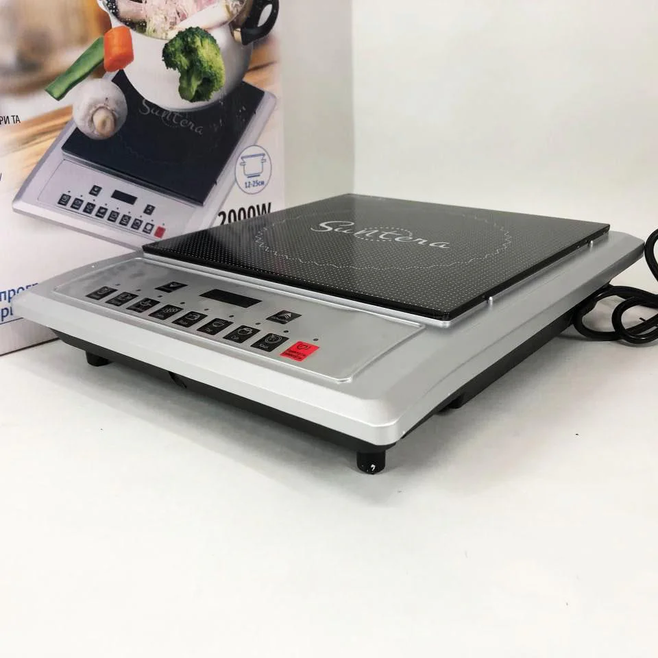 Плитка індукційна Suntera ICD-1012 з LED дисплеєм для зручного приготування страв. - Зображення 2