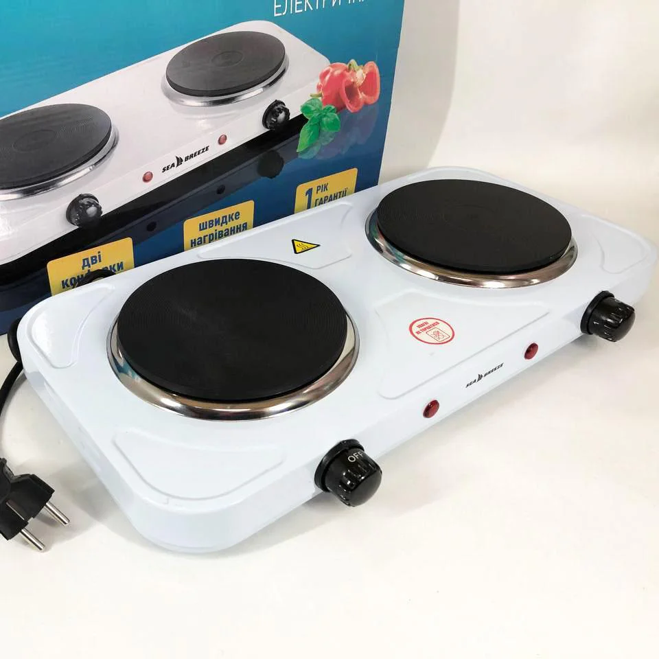 Настільна плита електрична Sea Breeze SB-063 – двокомфорочна плита для комфортного приготування їжі. - Зображення 3
