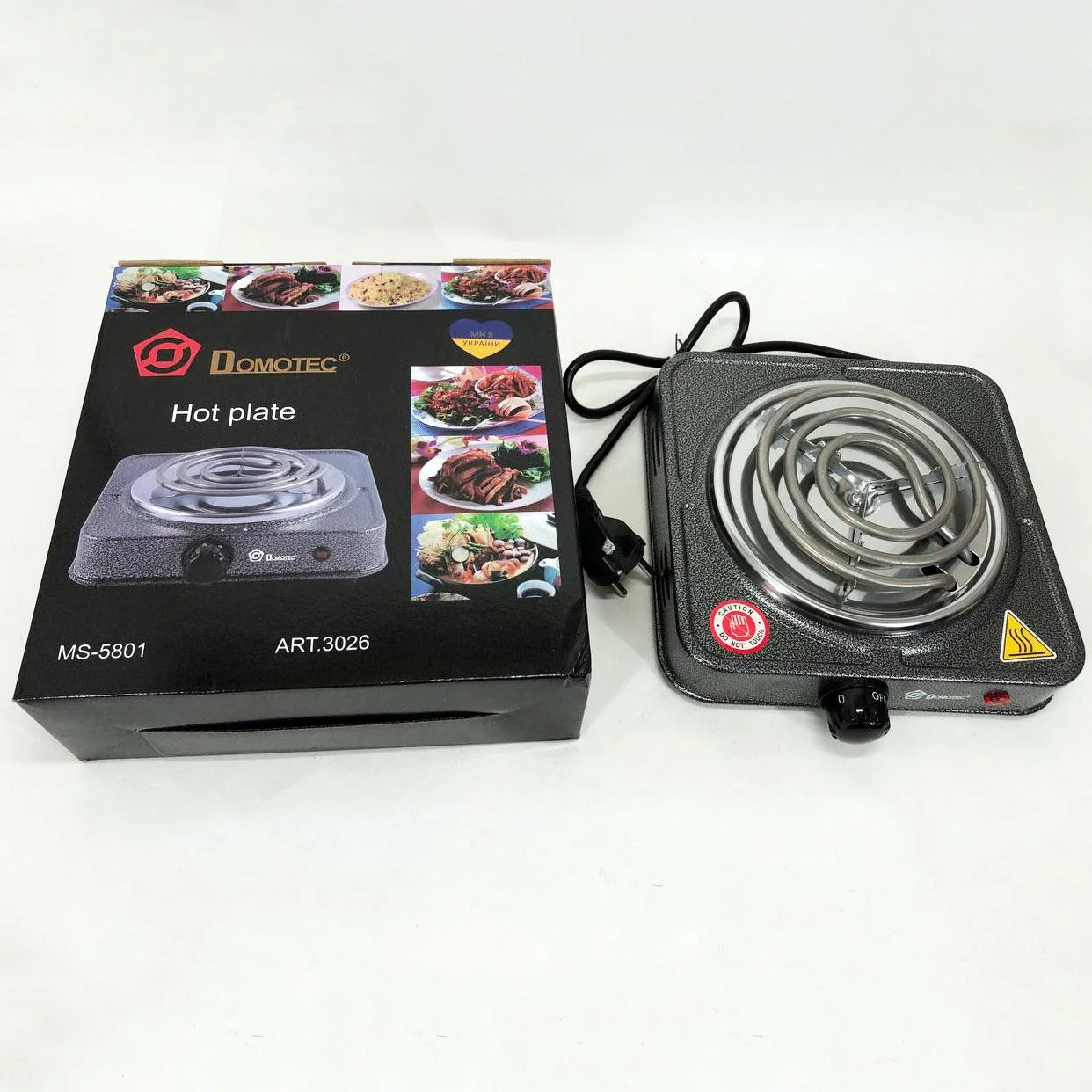 Електроплита спіральна Domotec MS-5801 — компактне рішення для приготування їжі в будь-якому місці - Зображення 13