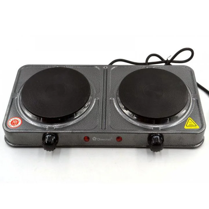 Електроплита Domotec MS-5822 2 конфорки для компактного приготування їжі вдома або на дачі - Зображення 5