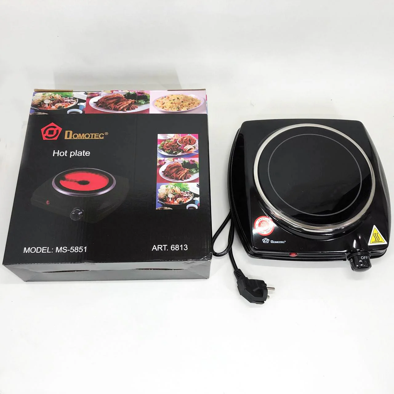 Електроплита настільна Domotec MS-5851 для компактного приготування їжі вдома чи на дачі - Зображення 9