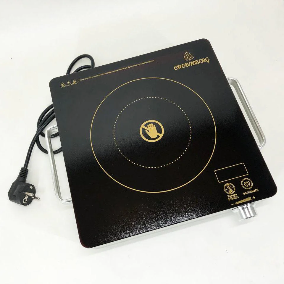 Настільна електрична інфрачервона плита Crownberg CB-1325 для приготування страв вдома і на дачі - Зображення 8