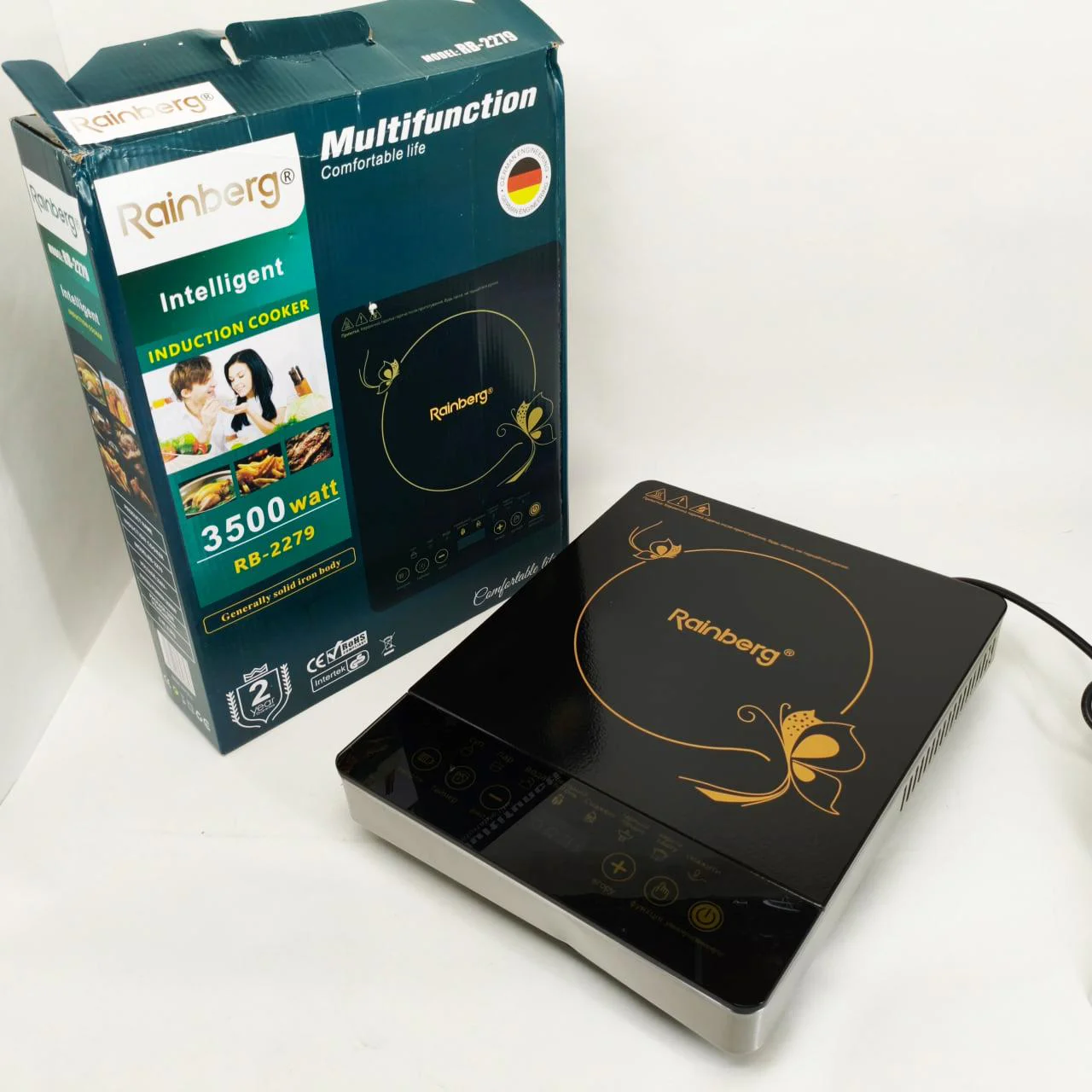 Індукційна плита Rainberg RB-2279 3500Вт з LED-дисплеєм для швидкого та енергоефективного приготування їжі. - Зображення 2