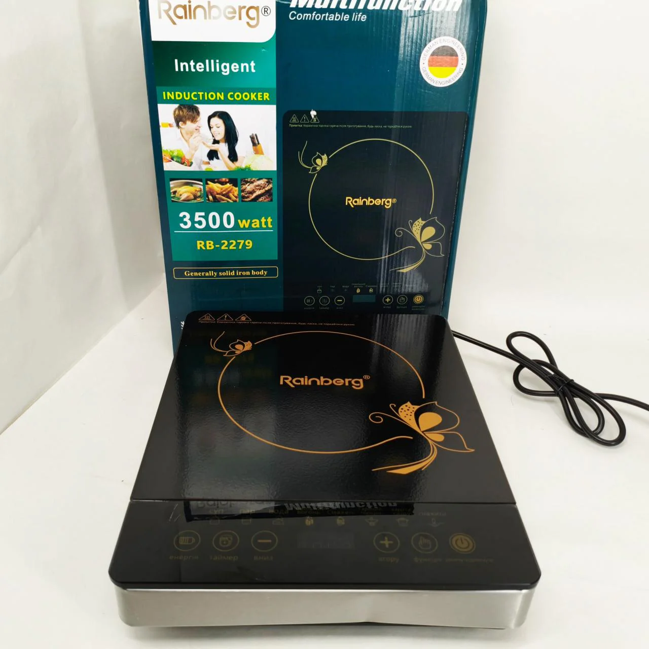 Індукційна плита Rainberg RB-2279 3500Вт з LED-дисплеєм для швидкого та енергоефективного приготування їжі. - Зображення 5