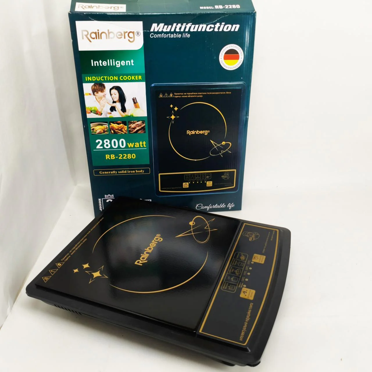 Індукційна плита Rainberg RB-2280 2800Вт з сенсорним управлінням та таймером до 4 годин. - Зображення 3
