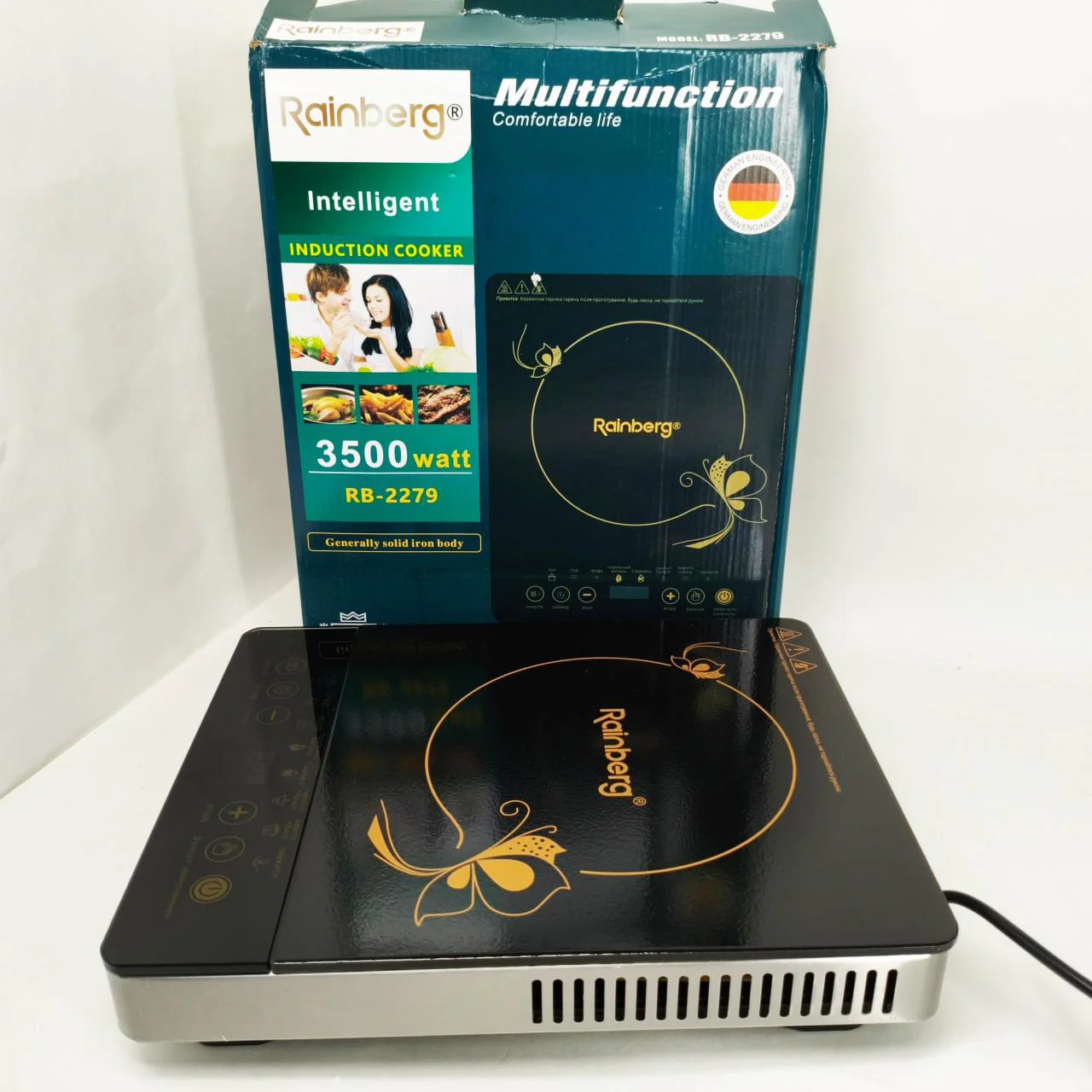 Індукційна плита Rainberg RB-2279 3500Вт з LED-дисплеєм для швидкого та енергоефективного приготування їжі. - Зображення 4