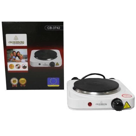 Електрична плита Crownberg CB-3742 настільна одноконфорочна для дачі та економії місця. - Зображення 7