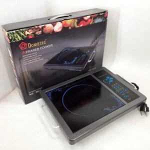 Плита інфрачервона Domotec MS-5842 з потужністю 2000 Вт для швидкого приготування страв.