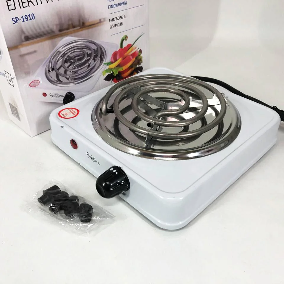 Плита електрична Suntera SP-1910, Міні електроплита, Потужна настільна електроплита для компактних просторів. - Зображення 7