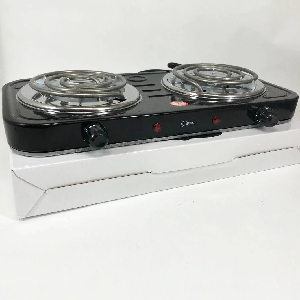 Плита електрична Suntera DP-1915 2 кВт для компактних кухонь з двома конфорками. - Зображення 3