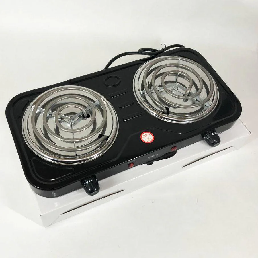 Плита електрична Suntera DP-1915 2 кВт для компактних кухонь з двома конфорками. - Зображення 2