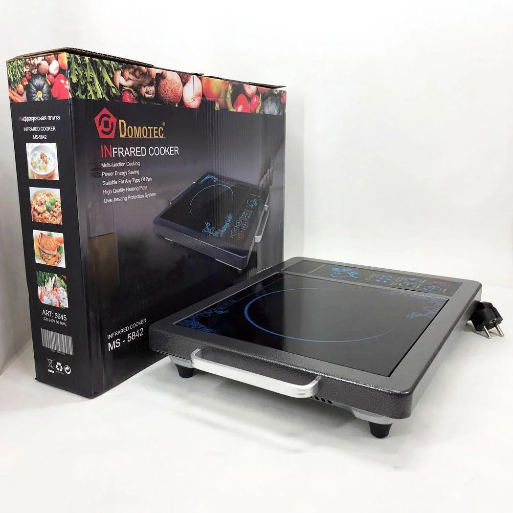 Плита інфрачервона Domotec MS-5842 з потужністю 2000 Вт для швидкого приготування страв. - Зображення 9