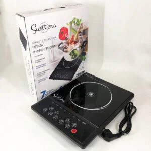 Плитка індукційна Suntera ICD-2200 з LED дисплеєм та склокерамічною поверхнею для зручного приготування їжі.