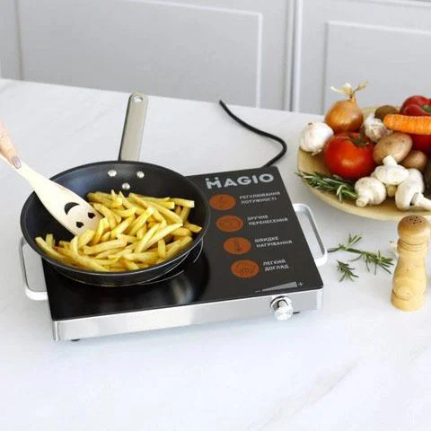 Настільна плита Magio MG-442 1500 Вт з інфрачервоним нагріванням для швидкого приготування їжі. - Зображення 4
