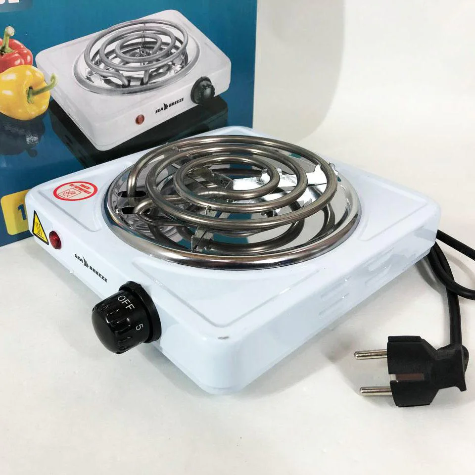 Настільна плита електрична Sea Breeze SB-062 1000 Вт, компактний і зручний пристрій для приготування їжі та розпалювання вугілля. - Зображення 8
