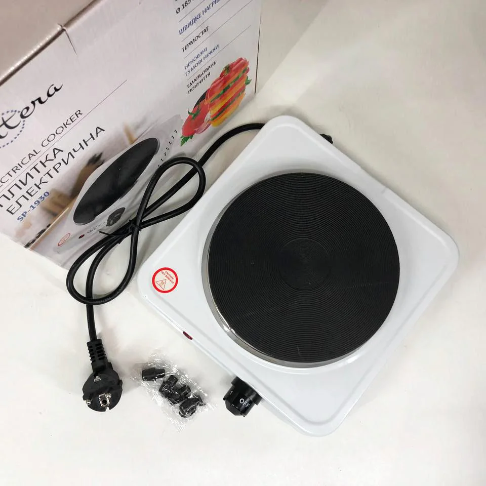 Плита електрична Suntera SP-1930 з однією конфоркою для компактних кухонних просторів. - Зображення 2