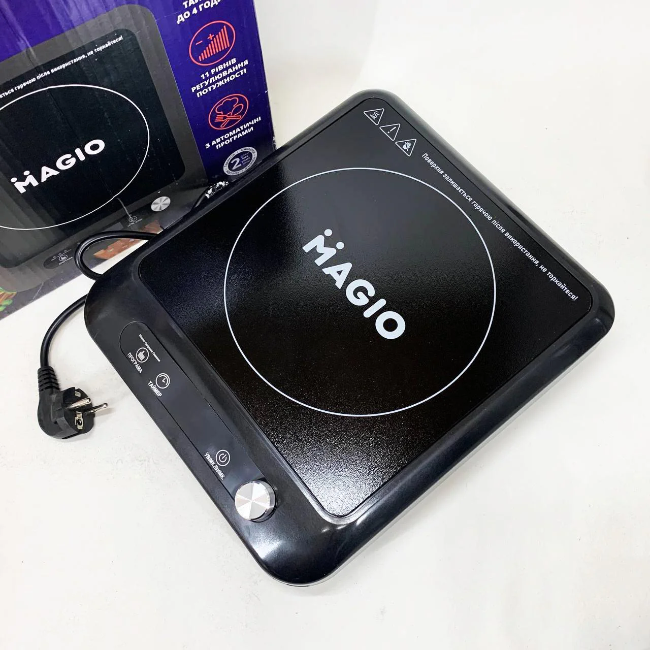 Настільна плита електрична Magio MG-144 – компактний пристрій для зручного приготування їжі. - Зображення 4