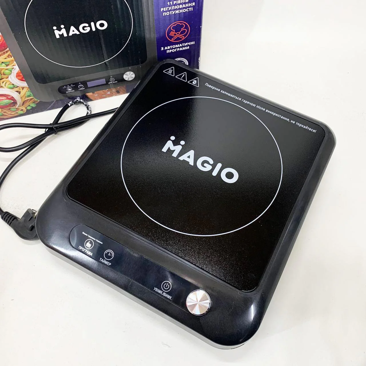 Настільна плита електрична Magio MG-144 – компактний пристрій для зручного приготування їжі. - Зображення 5