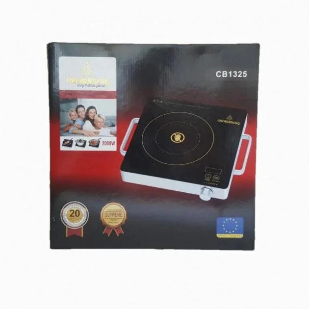 Настільна електрична інфрачервона плита Crownberg CB-1325 для приготування страв вдома і на дачі - Зображення 17