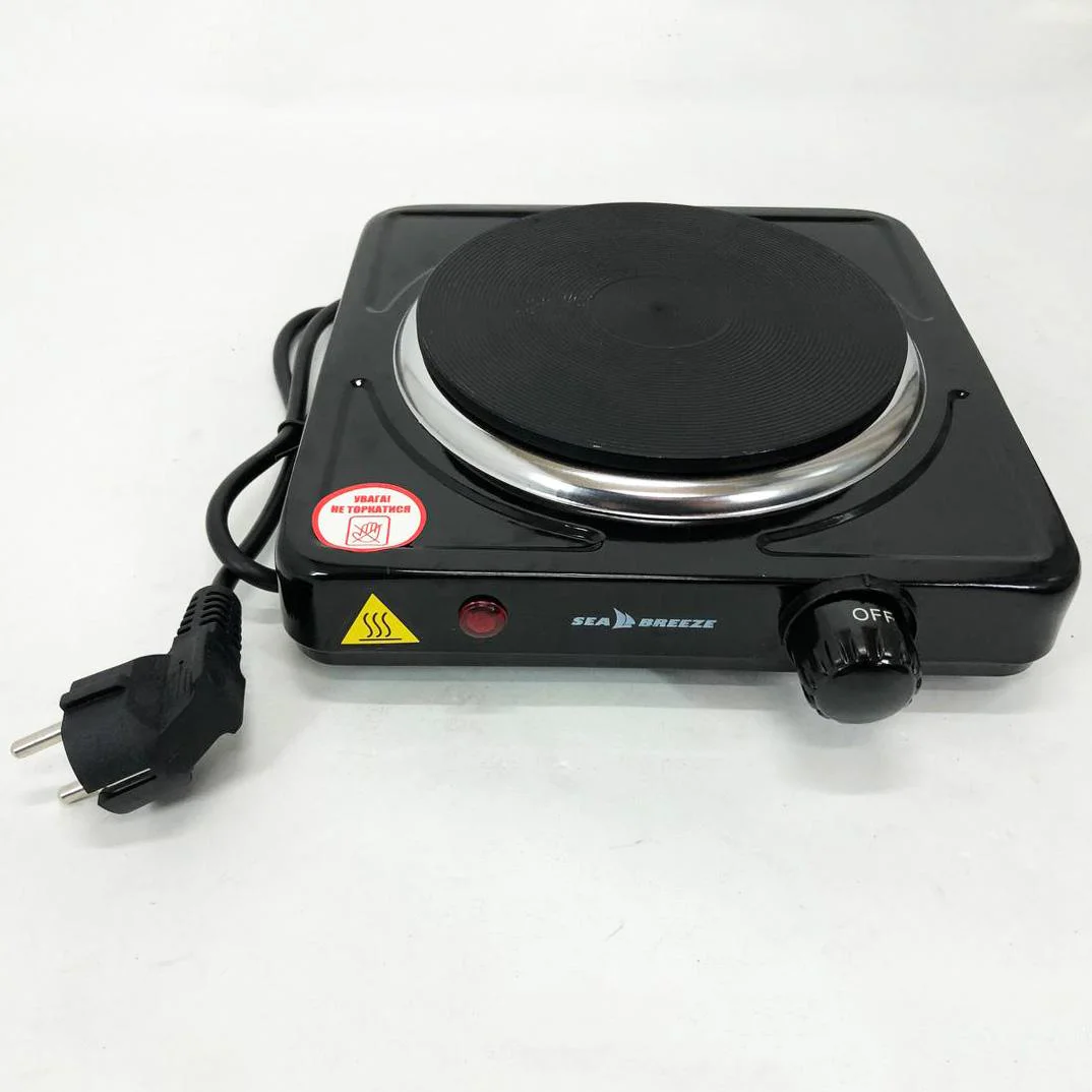 Настільна плита електрична Sea Breeze SB-061 1000 Вт, компактна переносна для зручності на кухні. - Зображення 2