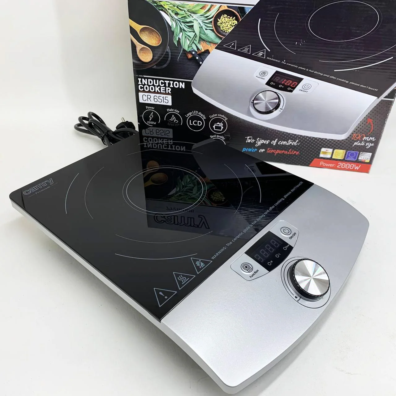Індукційна плита CAMRY CR 6515 настільна одноконфоркова з енергоефективним приготуванням. - Зображення 6