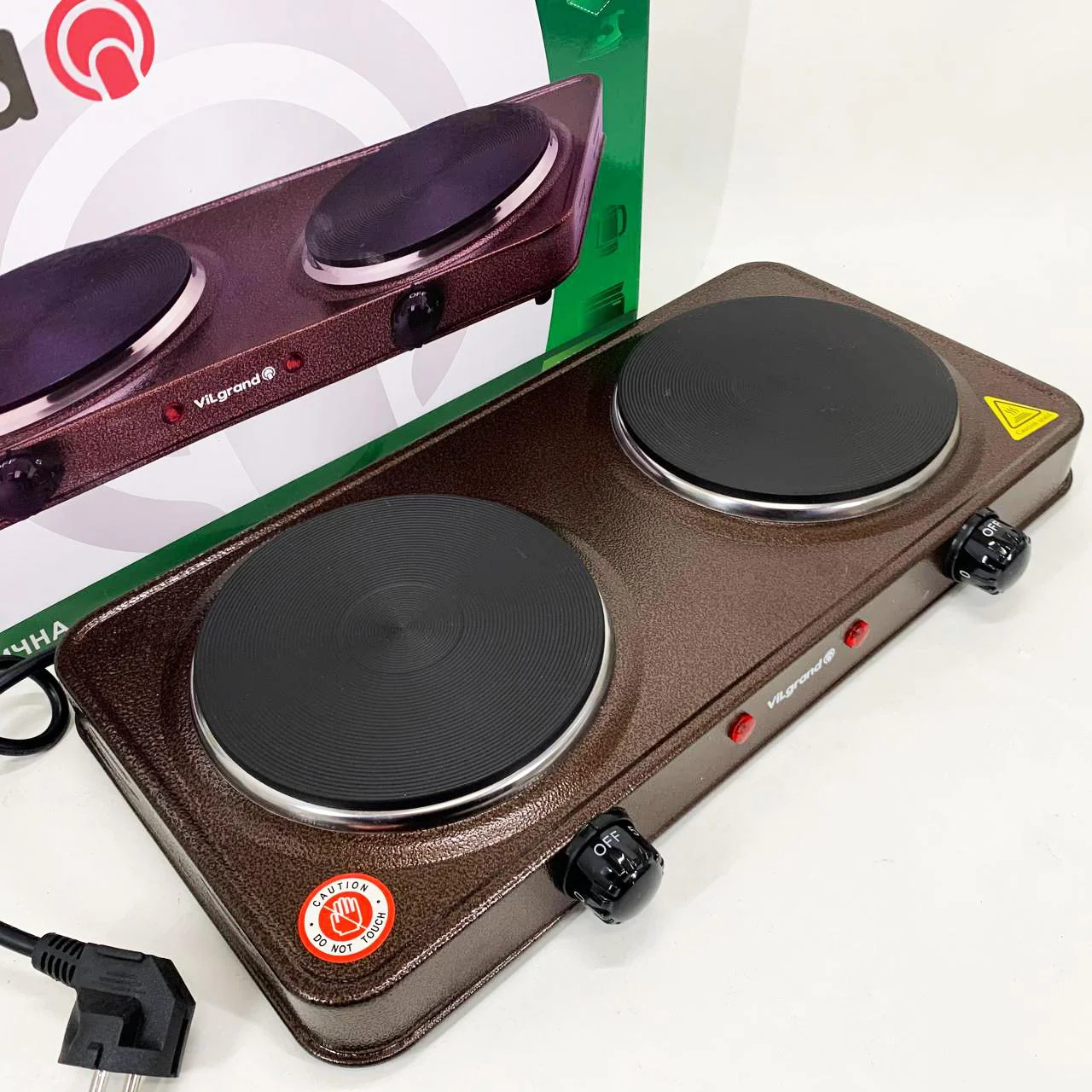 Настільна плита електрична ViLgrand VHP152F з двома конфорками для зручного приготування. - Зображення 6