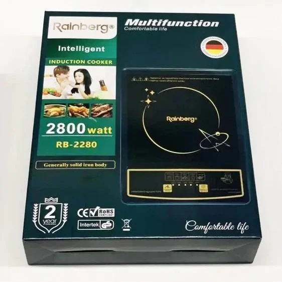 Індукційна плита Rainberg RB-2280 2800Вт з сенсорним управлінням та таймером до 4 годин. - Зображення 9