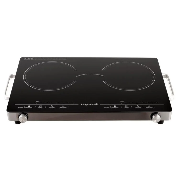 Настільна плита електрична ViLgrand VHP2052FR з двома потужними конфорками для швидкого приготування їжі. - Зображення 2